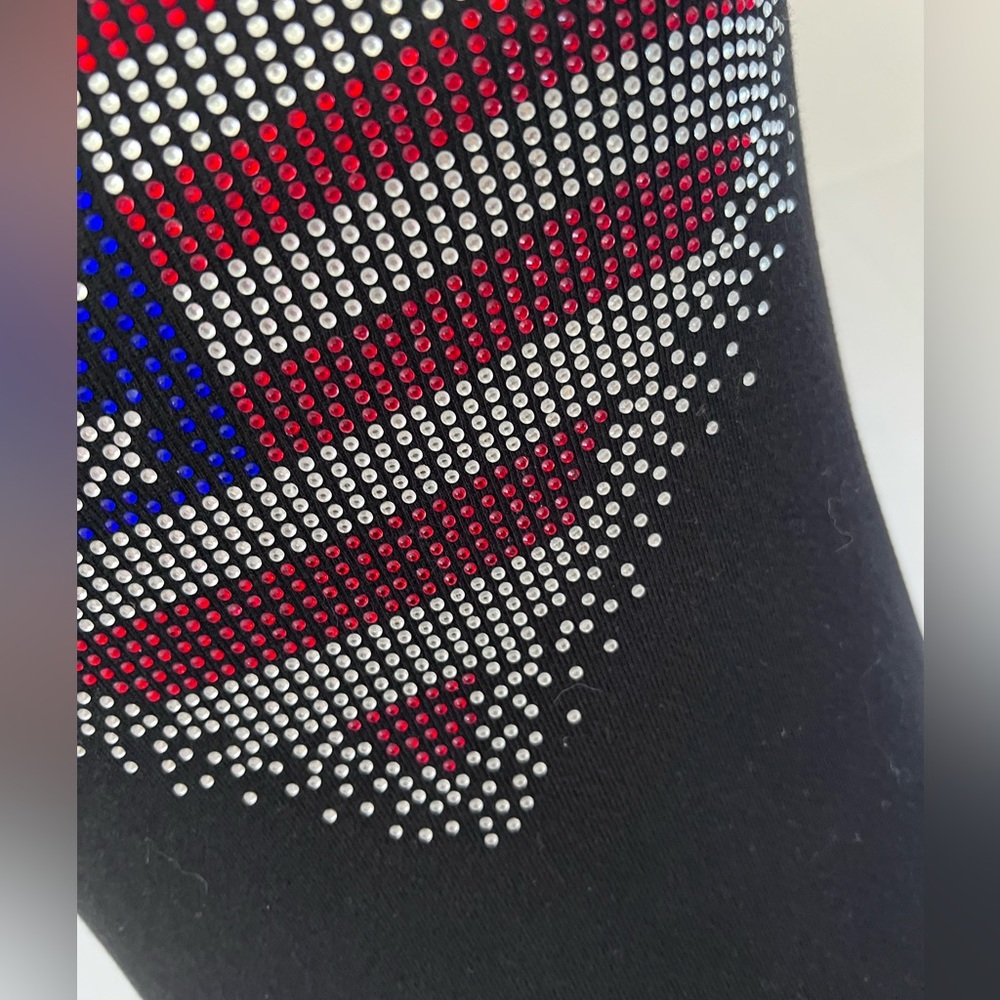 Womens tank top size Medium : Rhinestone detail USA Flag